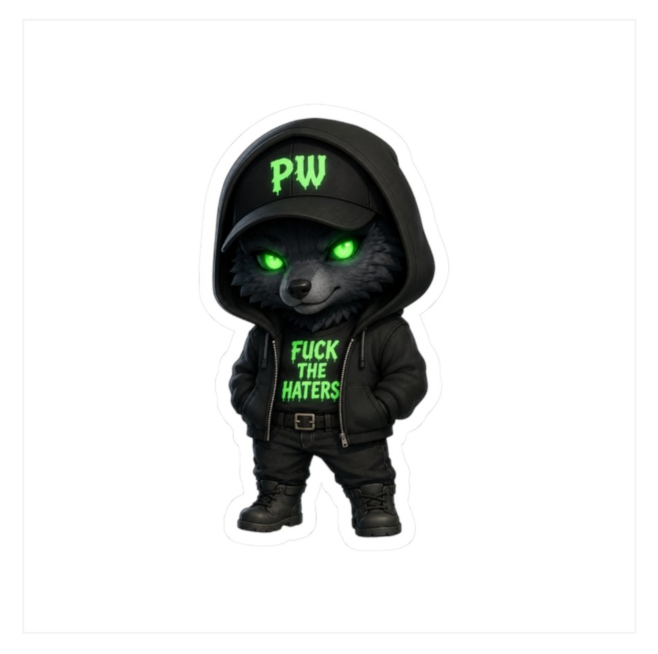 PW kiss-cut sticker